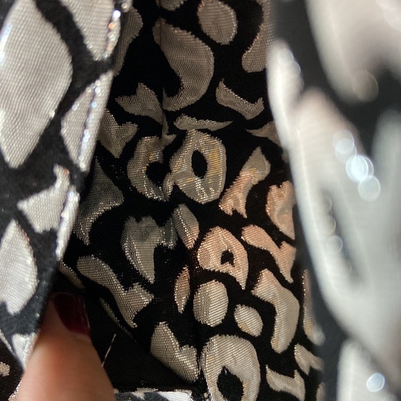 T&W Designs silver black leopard print jacket medium vintage dark feminine - Picture 7 of 14